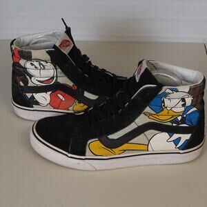 Vans X Disney Mickey Mouse & Friends Collaboration High Top Sneakers Womens 10.5